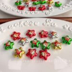 Printed bead Christmas-themed star beads