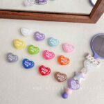High-Quality UV Beads Jelly HUG ME heart beads