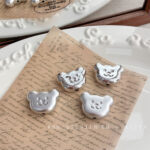 High-Quality UV Beads Metallic plated bear figurine