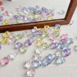 Transparent Acrylic Beads transparent heart beads -571