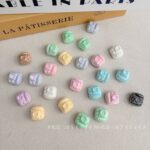 Solid Color Iridescent Plated Beads Camera-shaped beads