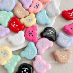 Solid Color Acrylic Beads Cute bear beads