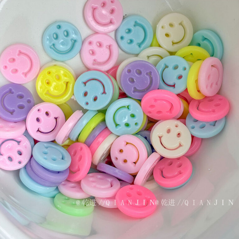 Plastic beads Plastic smiley face beads