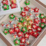 Printed bead Christmas-themed star beads