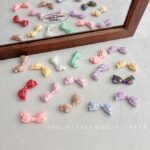 Transparent Acrylic Beads AB Bowknot bead