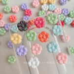 Solid Color Iridescent Plated Beads AB Flower beads