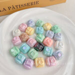 Solid Color Iridescent Plated Beads Camera-shaped beads