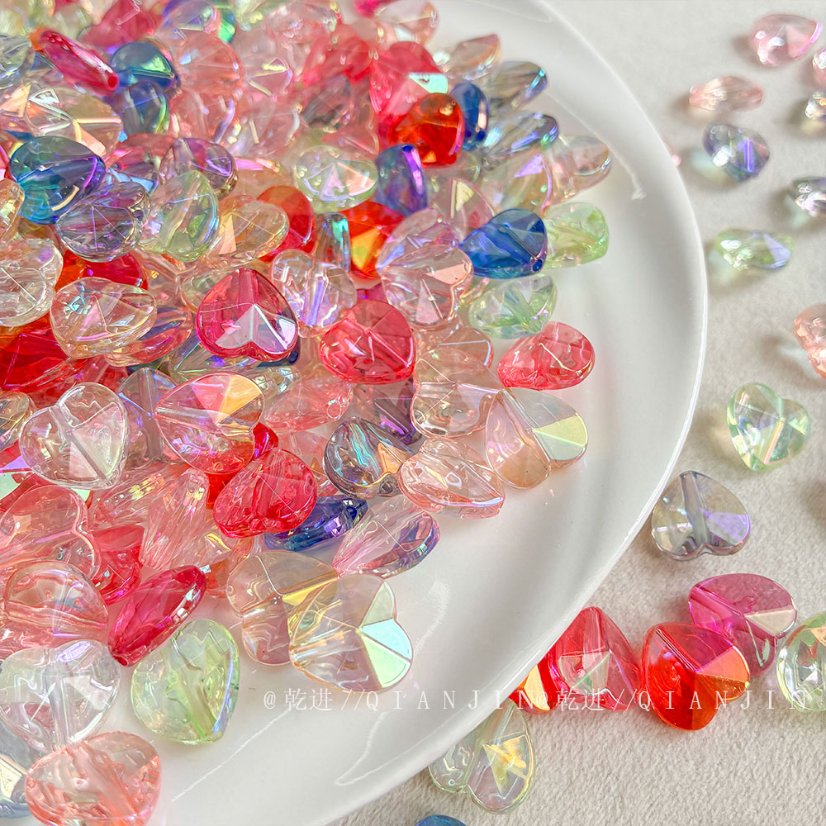 High-Quality UV Beads UV Transparent diamond heart