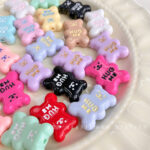 Solid Color Acrylic Beads Hugme cute bear beads