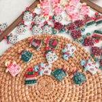 Printed bead Printed Christmas clothes hanger beads