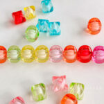 Transparent Acrylic Beads Bead in bead, four-cornered bead