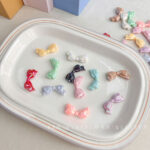 Transparent Acrylic Beads AB Bowknot bead