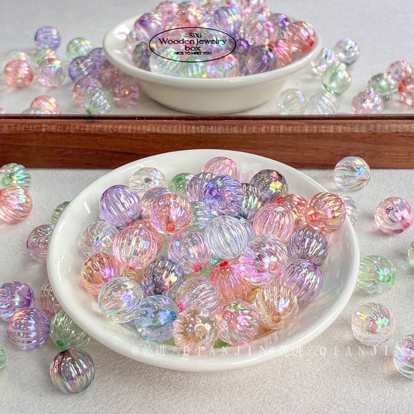 High-Quality UV Beads 14mm Pumpkin Beads