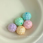 Solid Color Iridescent Plated Beads AB Pineapple Pearls