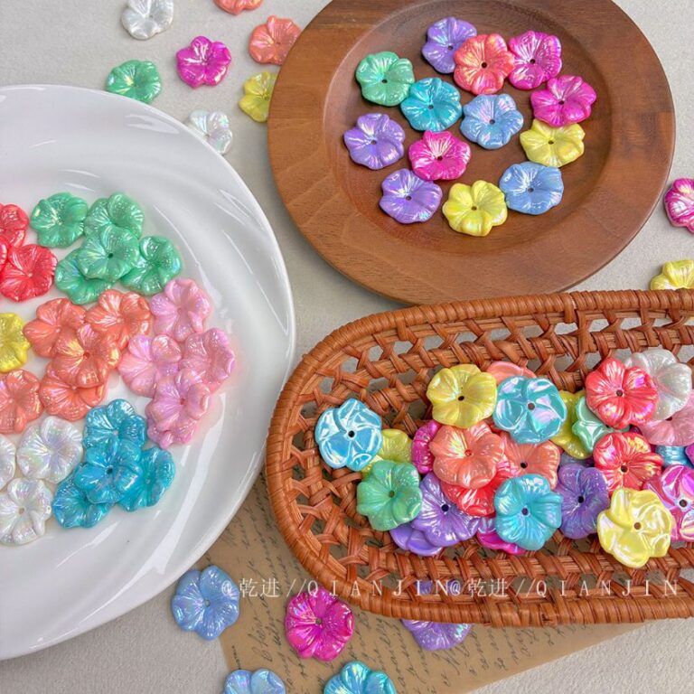 Flower & Leaf Shaped Charms Solid color ab lotus leaf flower