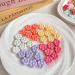 Solid Color Iridescent Plated Beads AB Flower beads