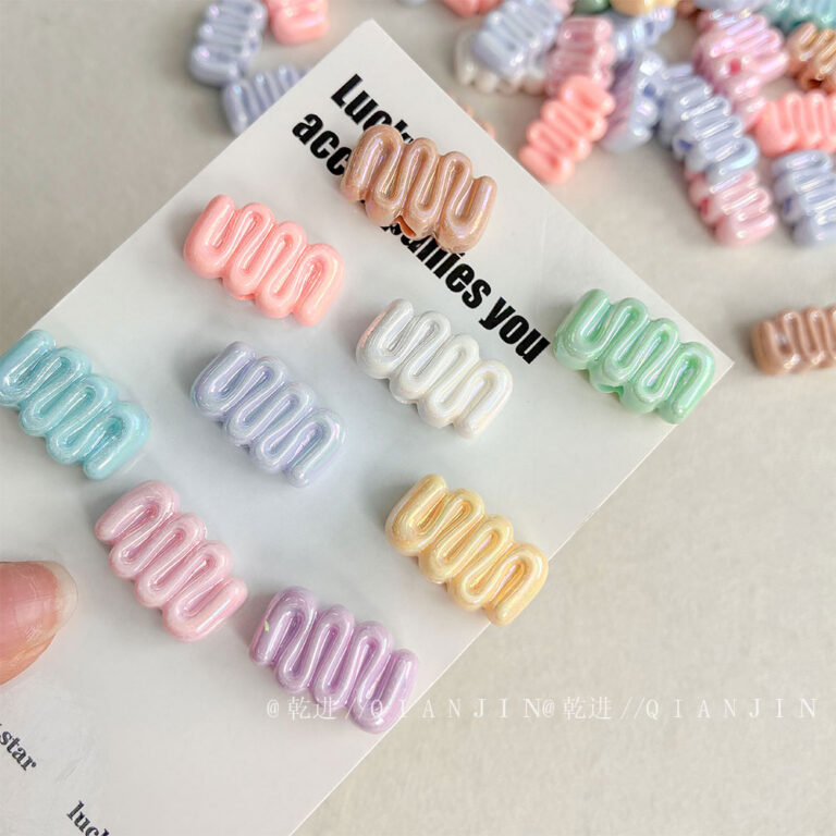 Solid Color Iridescent Plated Beads AB cream beads
