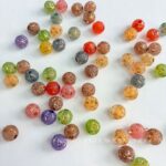 Transparent Acrylic Beads 8mm Matte gold wire star bead