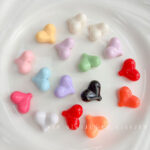 Solid Color Acrylic Beads Heart beads-503