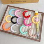 Solid Color Acrylic Beads Moon beads