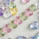 Transparent Acrylic Beads transparent heart beads -571