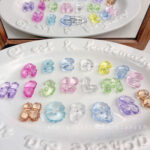Transparent Acrylic Beads Transparent lace letters