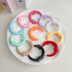 Solid Color Acrylic Beads Moon beads