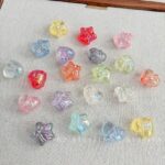 Transparent Iridescent Plated Beads AB transparent heart star beads