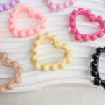 Solid Color Acrylic Beads Big heart beads