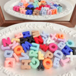 Solid Color Acrylic Beads Solid-color alphabet beads