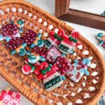 Printed bead Printed Christmas clothes hanger beads