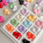 Solid Color Acrylic Beads Heart beads-503