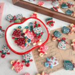Printed bead Printed Christmas clothes hanger beads