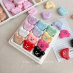 Solid Color Acrylic Beads Cute bear beads