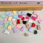 Solid Color Acrylic Beads solid HUGME bear heart -693 694 695