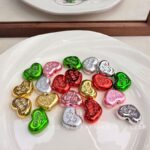 High-Quality UV Beads Metallic heart-shaped bead-695