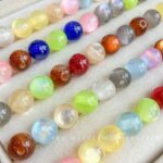 Resin Beads 10mm Glitter resin beads