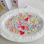 Transparent Acrylic Beads Transparent heart beads