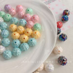 Solid Color Iridescent Plated Beads AB Pineapple Pearls