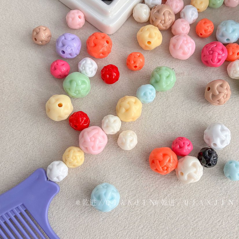 Solid Color Acrylic Beads Wool ball beads