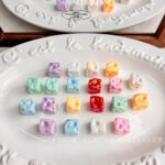 Solid Color Iridescent Plated Beads AB 14MM Cheese cubes