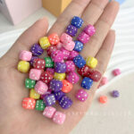 Solid Color Acrylic Beads Dice beads