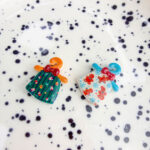 Printed bead Printed Christmas clothes hanger beads