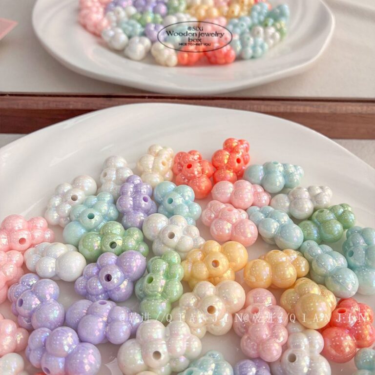 Solid Color Iridescent Plated Beads Cloud beads-618