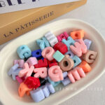 Solid Color Acrylic Beads Solid-color alphabet beads