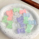 Transparent Acrylic Beads Luminous glitter bowknot