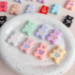 Solid Color Acrylic Beads Hugme cute bear beads