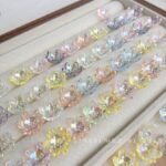 Flower & Leaf Shaped Charms High-quality fine sparkling claw flower