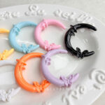 Solid Color Acrylic Beads Moon beads