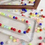 Resin Beads 10mm Glitter resin beads